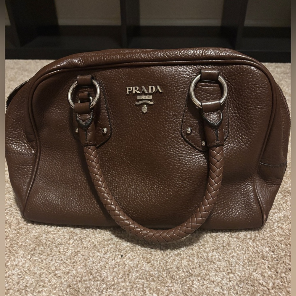 Prada Chocolate Brown Leather Satchel